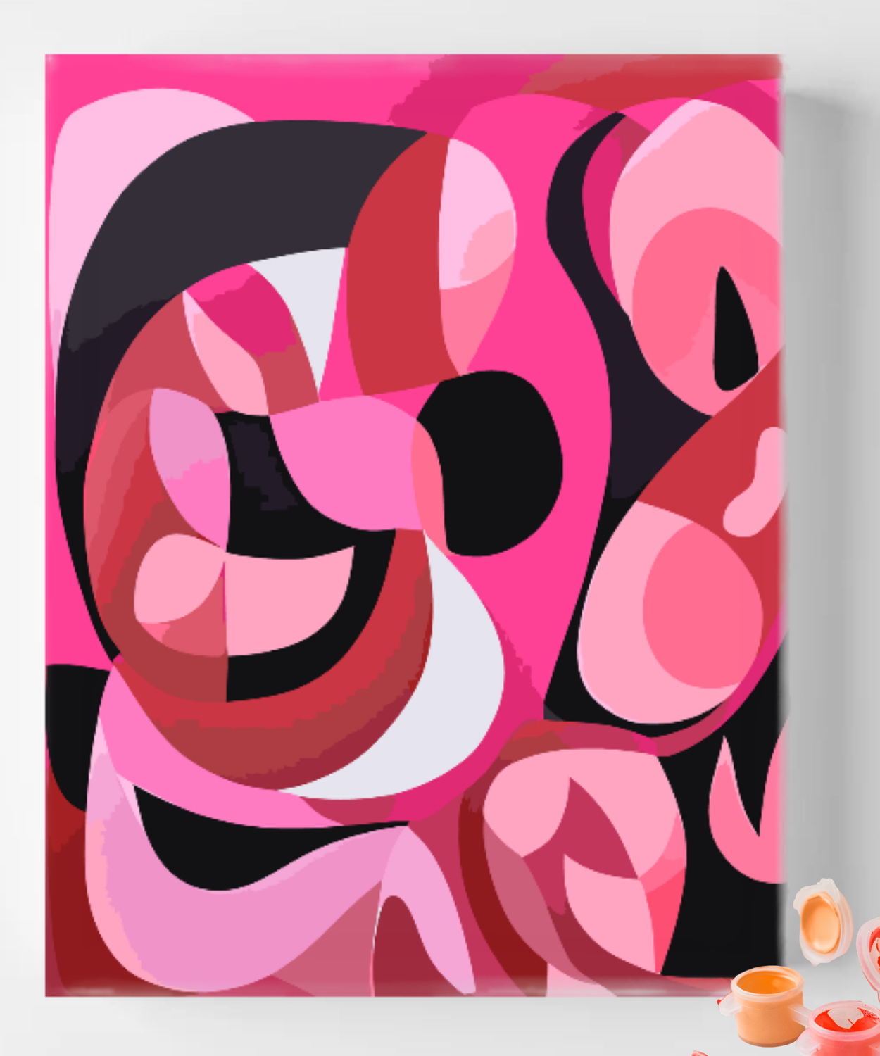 Black Pink Abstract