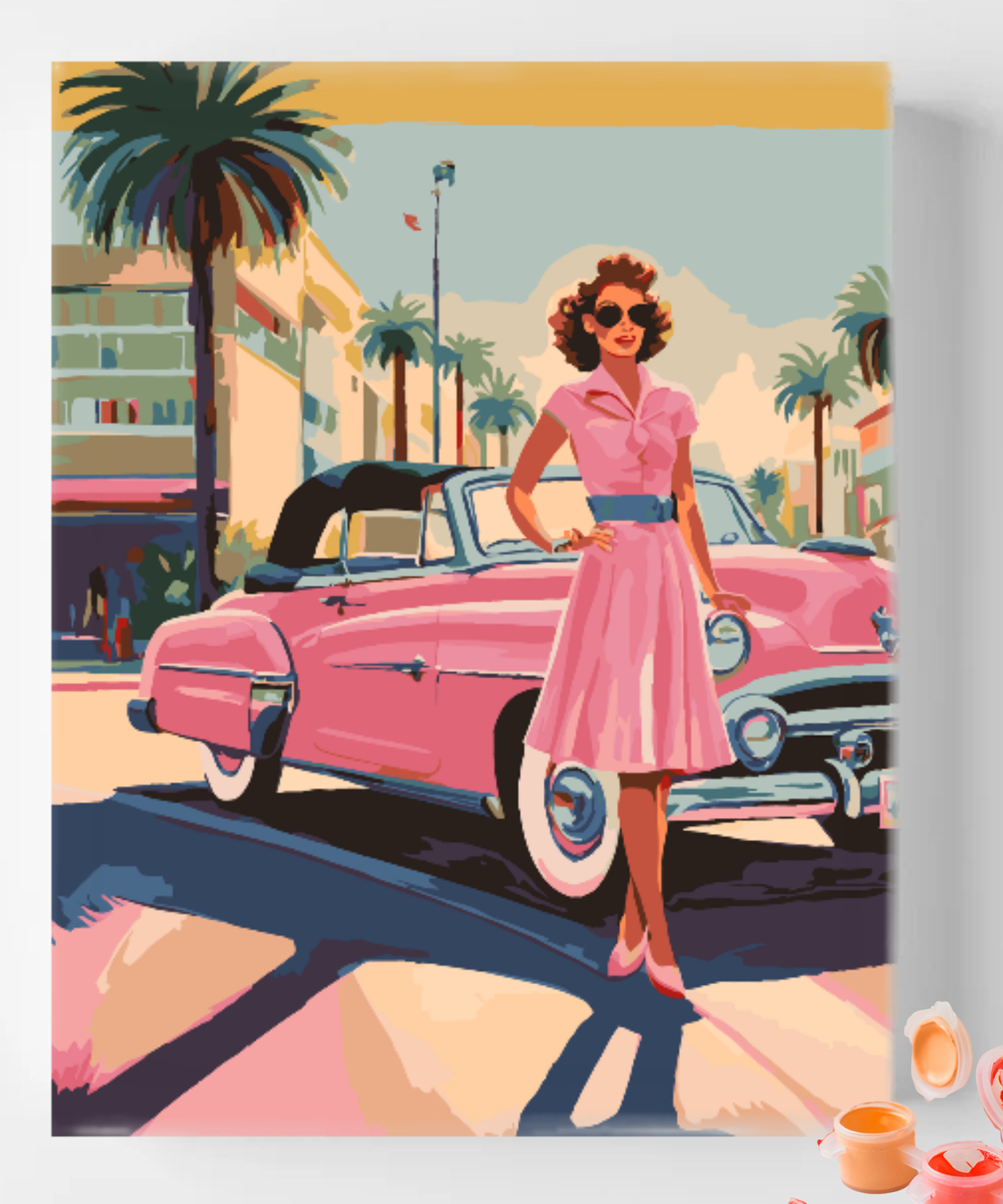 Vintage Pink Car
