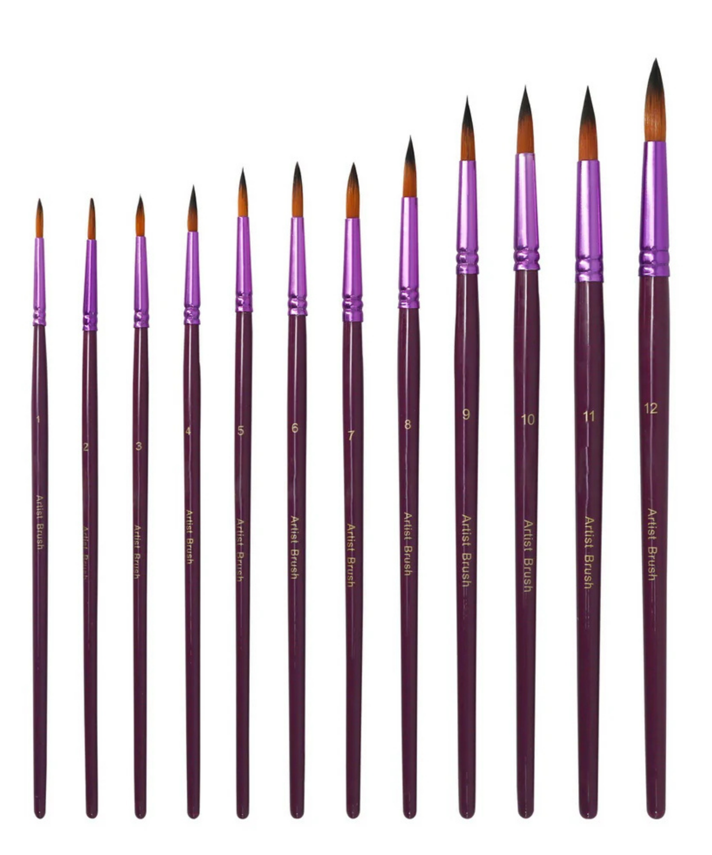 Premium Purple Paint Brush Set