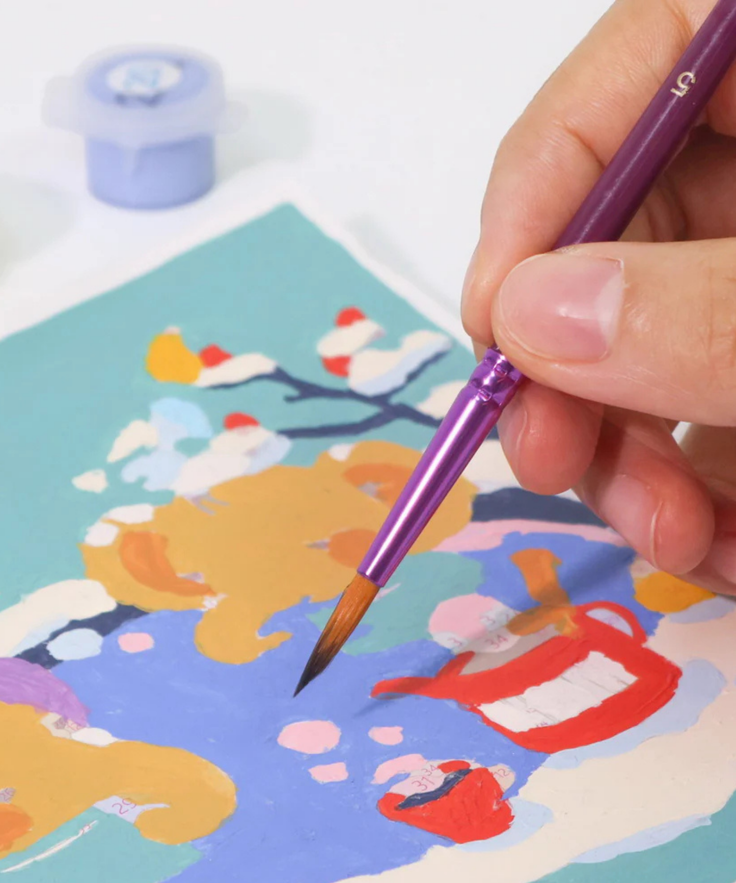 Premium Purple Paint Brush Set
