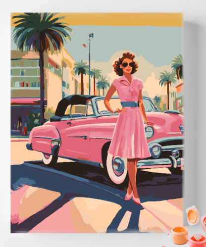 Vintage Pink Car