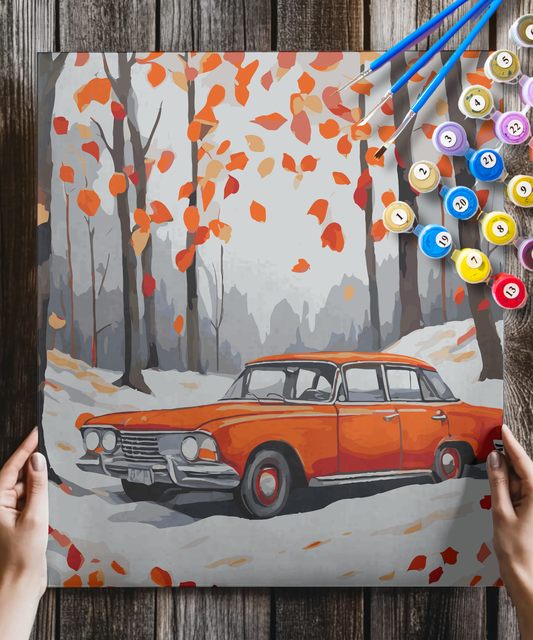 Fall Retro Car