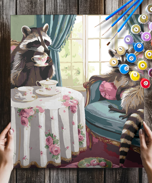 Racoon Tea Party