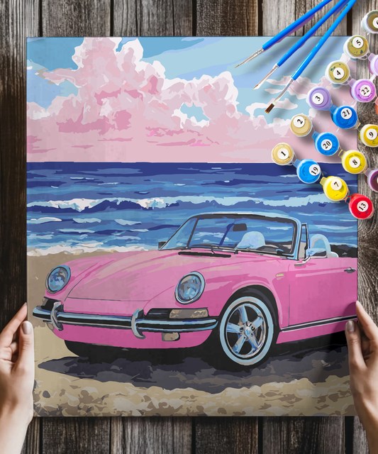 Pink Retro Car