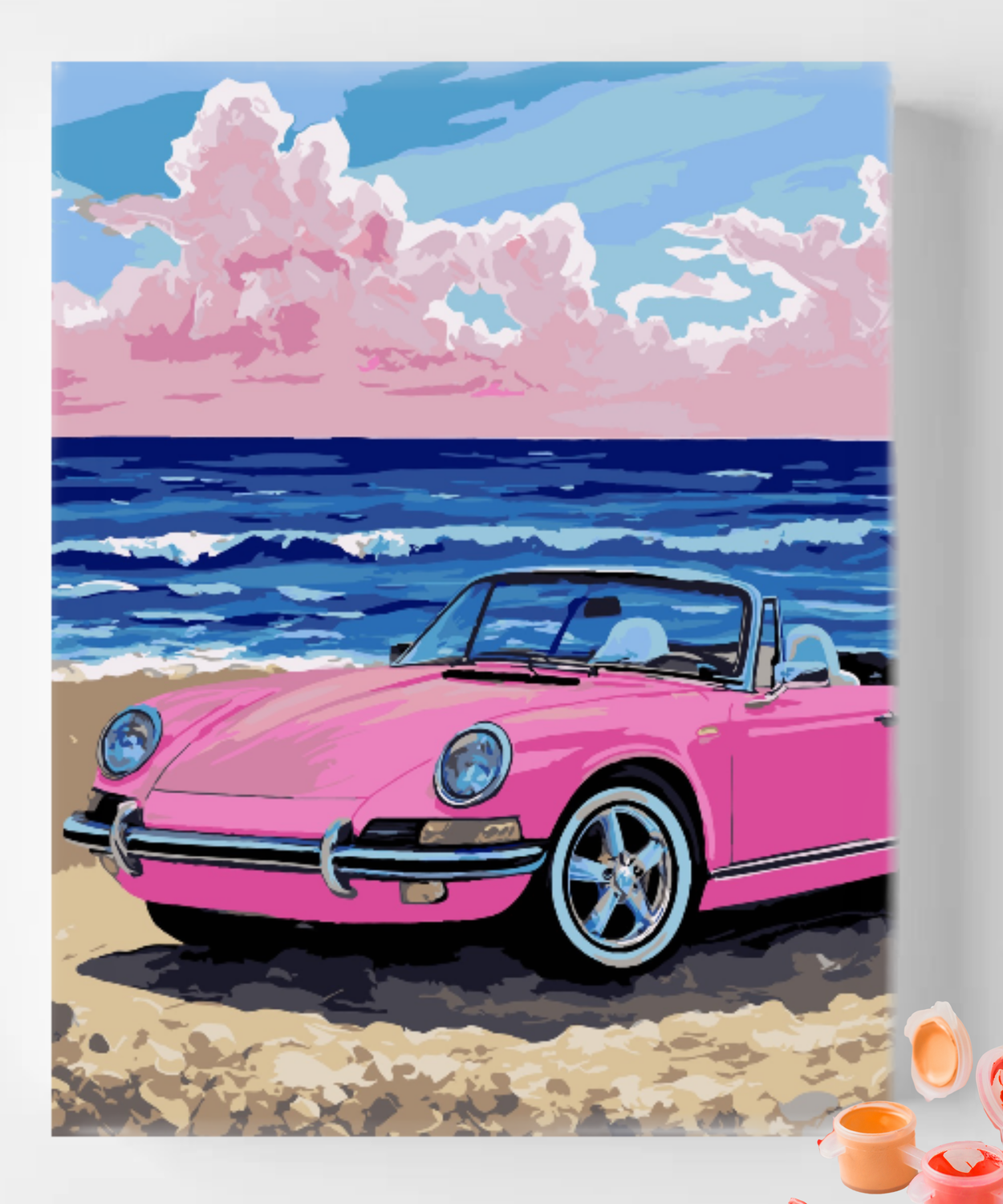 Pink Retro Car