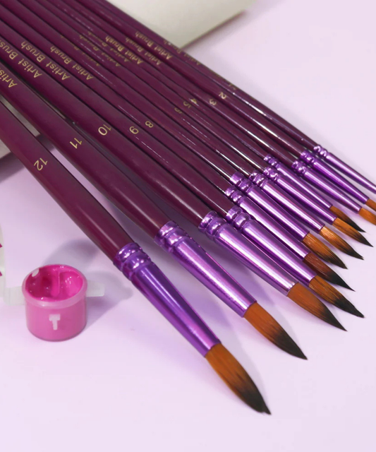 Premium Purple Paint Brush Set