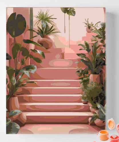 Pink Staircase Landscape