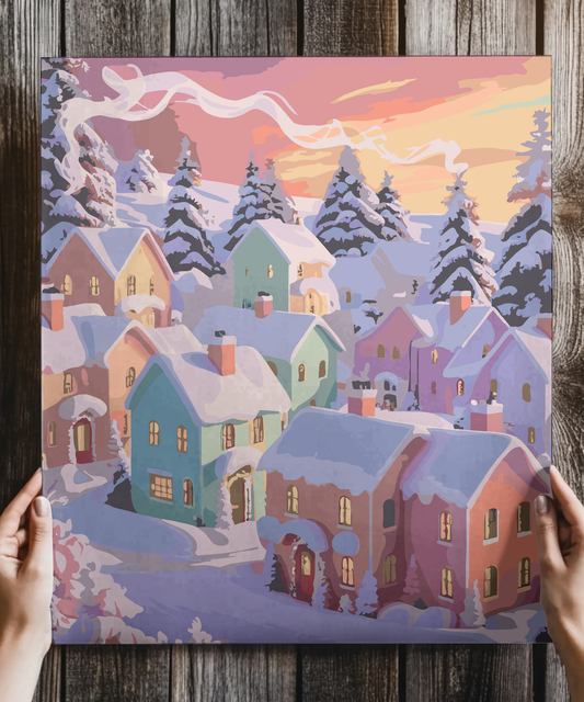 Pink Christmas Cozy Houses