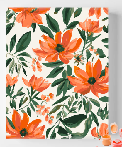Orange Floral