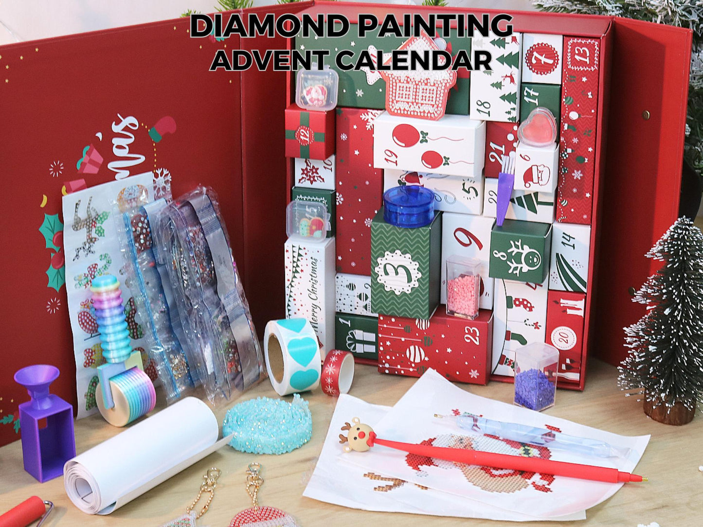 Advent Calendar Christmas Diamond Painting Surprise Kit